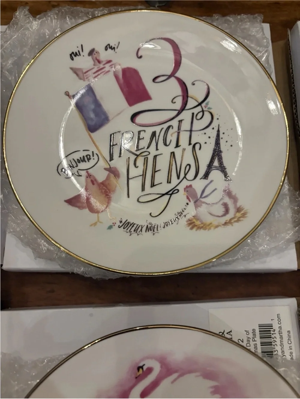 Mary & Martha 12 Days of Christmas Dessert Plates Complete Set of 12 NIB